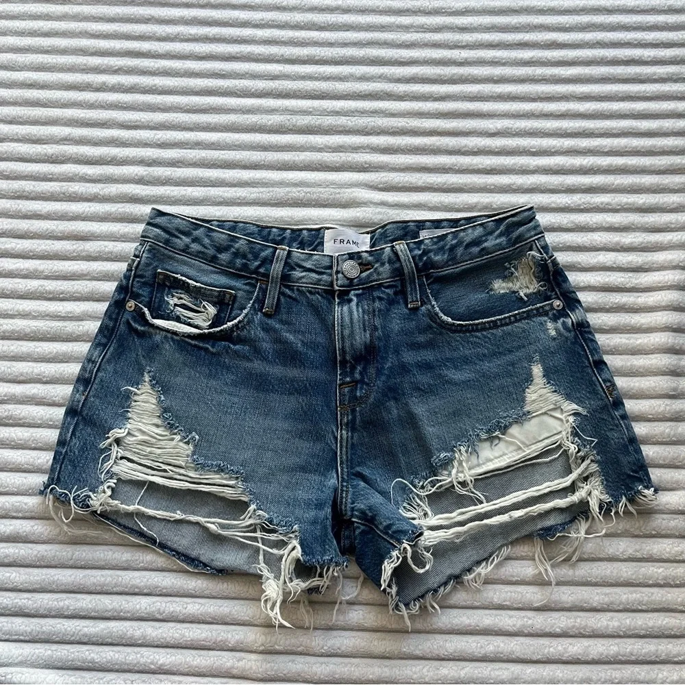 FRAME Denim Distressed Shorts